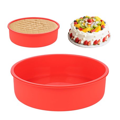 NVIYAM Moule Gateau Silicone Rond 20cm 2Pc