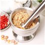 MeoZynxadril Mortier Pilon Cuisine, Mortier Pilon Acier Inoxydable, 10 CM Broyeur À Épices, Set de Pilons et Mortiers, Broyeur d