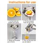 KUIRUNRX® Presse Agrumes Manuel, Extracteur de Jus à Levier en Aluminium, Presse Agrume avec Poignée Ergonomique, Utilisé pour P