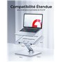 CIRYCASE Support Ordinateur Portable Bureau, Rehausseur PC Portable Stable Aluminium, Ergonomique pour Bonne Posture, Laptop Sta