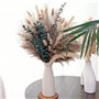 Herbe de la Pampa Verte - Décoration de Table pour Salle à Manger et Salon - Fleurs Séchées et Artificielles - Petite Décoration