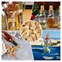 QINERSAW 100PCS Bouchon de Vin Réutilisable Bouchons en Liège Naturel Bouchon de Vin Liege Bouchon de Bouteille de Vin en Bois B