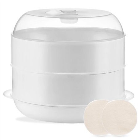 Cuiseur vapeur micro-ondes avec 2 récipients de cuisson : PRITOK 21