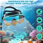 PQETBV Masque de Plongée pour Adulte, Masque de Plongee avec Tuba, Lunettes de Plongée Panoramiques Anti-buée Anti-Fuite, Masque