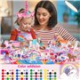 RDDAIPE Licorne Jouet Fille Kit de Peinture, avec 17 Licornes Activites Manuelles pour Enfants et Phosphorescence, Licorne a Col