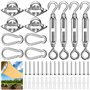 ZZQVIP Kit Fixation Voile d'Ombrage 44 PCS