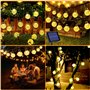 BBLTIFF 12M 60 LED Guirlande Lumineuse Exterieure, IP65 Étanche 8 Modes Guirlande Solaire Exterieur, Lampe Solaire Exterieur Dec