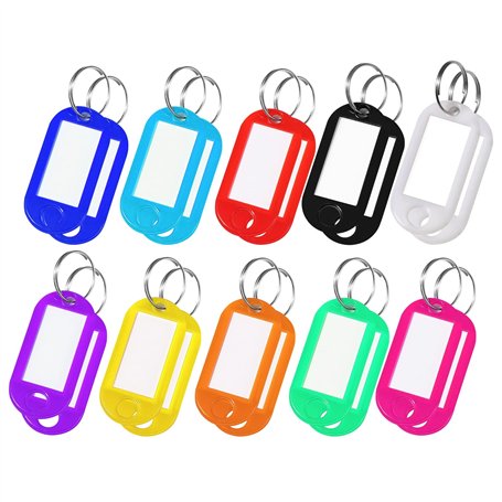 Oderra 20 Porte Clef Etiquette en Plastique 10 Couleurs
