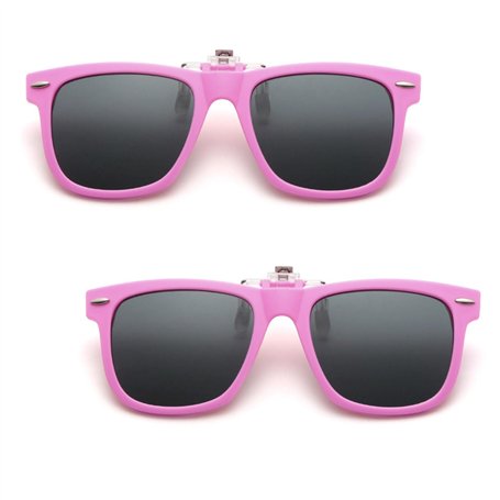 FUIPVGI 2 Pièces Clip Lunettes de Soleil Enfant Clip Lunettes de Soleil Polarisées Clip Lunettes Polarisant Pour Garçons et Fill