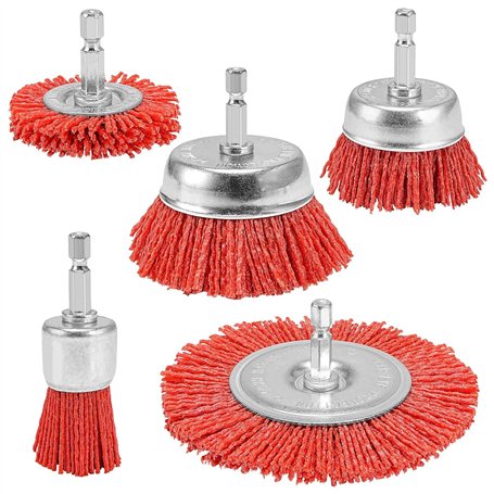 NuoDunco Lot de 5 Brosses Abrasives en Fil de Nylon