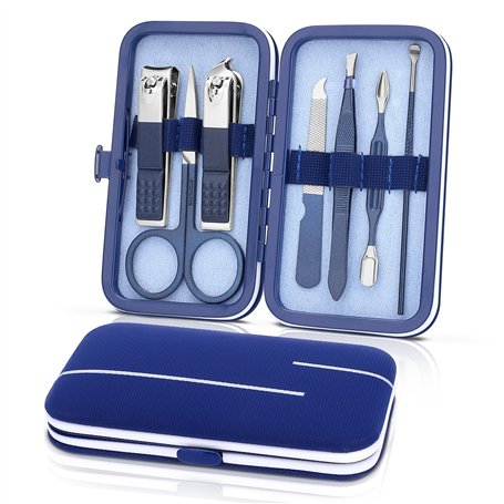 Kit de manucure professionnel 7 en 1 en acier inoxydable pour ongles incarnés