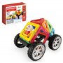Magformers WOW Plus Magnetic Building Blocks Toy. Makes 30 Different Cars With Detachable Race Driver. STEM Toy With 18 Pieces.