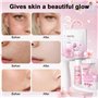 HASAIKA® Sakura Ensemble De Soins De La Peau, Coffrets Cadeau de Soins pour la Peau, Hydratant et nourrissant Comprend une bross