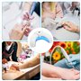 Horuili® Lampe à ongles pliable, appareil de luminothérapie, lampe à vernis à ongles à LED portable en forme de U, lampe de manu