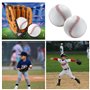 Lot de 4 ballons de baseball cousus à la main - Baseball souple de 9 pouces - En polyuréthane souple - Balles de baseball - Pour