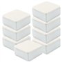UNGFEI Lot de 8 rehausseurs de meubles carrés blancs de 3 cm