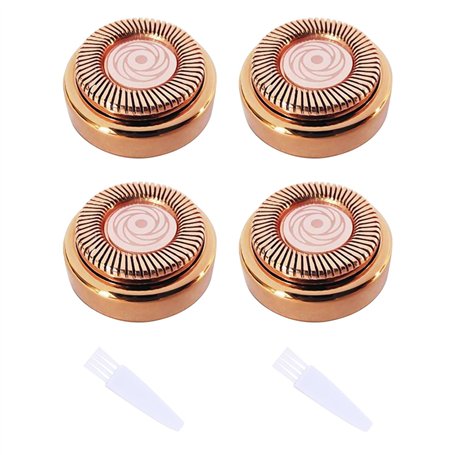 4pcs têtes de rechange pour épilateur facial avec 2 brosses de nettoyage
