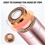 4pcs têtes de rechange pour épilateur facial avec 2 brosses de nettoyage, outil de remplacement d'épilation pour les lèvres, le