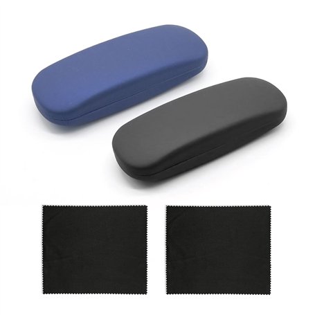 ATBUSS Lot de 2 Étuis à Lunettes Unisexe Avec 2 Chiffons