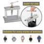 Presse de Boîtier Montre, Outil de Réparation de Montre avec 12 Matrices, Outil pour Ouvre et Fermer Boitier Montre, Kit Reparat