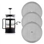 EASYKEENECOM Lot de 3 filtres de rechange pour cafetière à piston - 350 ml - En acier inoxydable - Pour cafetière à piston à pis