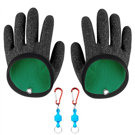 Vueinrg Gants de Pêche Imperméables Anti-Coupure - Gants de Chasse Avec Magnétique Boucle Anti-Morsure Pour Manipuler en Sécurit