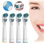Têtes De Remplacement Têtes De Brosse À Dents Pour Braun Oralb Électrique Brosses À Dents Electriques, Recharges Génériques Doub