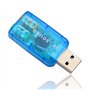 Hakeeta Adaptateur de Carte Son Audio USB2.0 avec Prise Haut-Parleur/Casque/Microphone