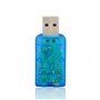 Hakeeta Adaptateur de Carte Son Audio USB2.0 avec Prise Haut-Parleur/Casque/Microphone, Prise en Charge du Post-Ton 3D et de la 