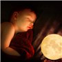 Lampe Lune 3D, ALED LIGHT Veilleuse LED Lampe Luna Tactile 3 Couleurs, 15cm/5,9inch Diamètre, USB Rechargeable Veilleuse Lune po