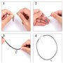 Cordon de Collier Wax Cordon de Collier en Cuir Artificiel Collier Mousqueton en Corde Tressée DIY Collier Pendentif Accessoires