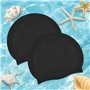 Newaner 2 Pièces Bonnet de Bain en Silicone pour Cheveux Longs, Protection auditive, Revêtement Ripstop pour Le Confort et la ré