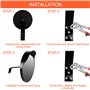Lectorias Ø30cm Miroir Convexe de Surveillance, Miroir Routier Sortie Garage Exterieur, Miroir de rue Interieur pour Decoration 