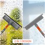 Newpop Kit Nettoyage Vitre Professionnel, Lave Vitre Telescopique pour Fenêtre, Raclette Vitre avec Manche en Aluminium Jusqu'à