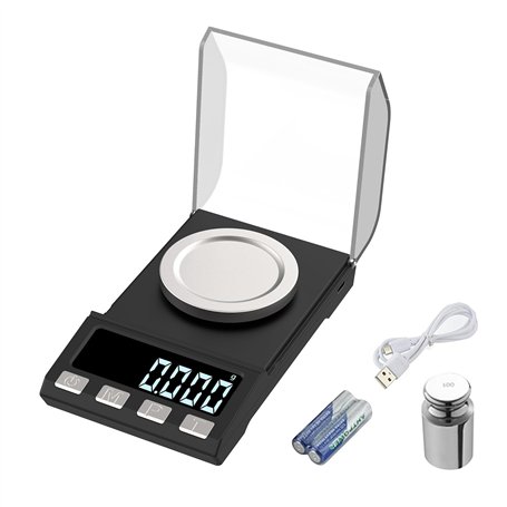 KUBEI Rechargeable par USB 100g/0.001g Balance de Precision Milligrammes Balance de Poche Balances de Bijoux
