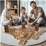 WOODENFUN Lot de 28 dominos Montessori - Pour enfants et adultes - En bois