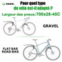 RBRL Garde-Boue de vélo à dégagement Rapide adapté au vélo de Route/Gravel avec Largeur de Pneu 28-45mm