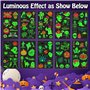 Leesgel Décoration Halloween, 10 Feuilles Tatouage Fluorescent Ephemere pour Enfant, Stickers Maquillage, Pinata Anniversaire, C