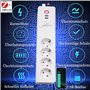 UseeLink Zigbee Power Strip Surge Protector 16A 3500W Fonctionne avec Alexa Home Assistant 4 Prises AC Commutateurs individuels 