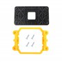 RIIEYOCA Support de refroidissement pour processeur AMD avec quatre vis pour prise AM2 AM3 Jaune et noir