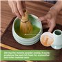 Zanfqvo Fouet à Matcha en Bambou - Naturel Matcha Fouet, 100 Branches - Accessoires pour Cérémonie du thé Japonais