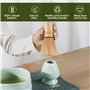Zanfqvo Fouet à Matcha en Bambou - Naturel Matcha Fouet, 100 Branches - Accessoires pour Cérémonie du thé Japonais