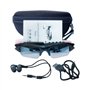 Hereta Lunettes de Soleil Bluetooth 5 m avec Carte Micro SD Extensible jusqu'à 32 Go avec MP3 + Bluetooth + Appareil Photo + Fon