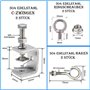 LEAUM Serre-joints en C inoxydable - Ouvertures de mâchoire de 30 mm - Pince de fixation réglable de 0 à 25 mm - Avec crochets e