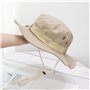 DHSBGWSX 1 chapeau de soleil pliable - Chapeau de protection solaire d'été - Beige - Chapeau de chasse - Respirant et confortabl