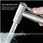 1 douchette à main, pommeau de douche en acier inoxydable, pulvérisateur de bidet pour toilettes, douchette à main, argenté