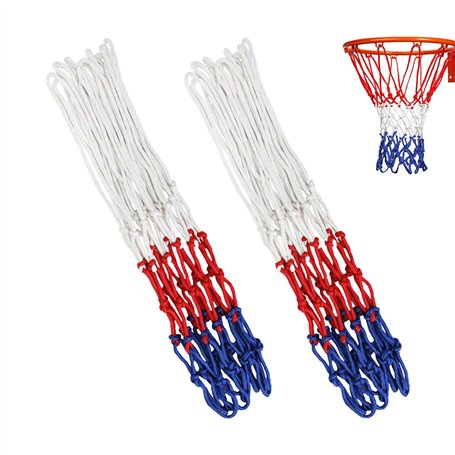 DHSBGWSX Lot de 2 filets de basket-ball en polyester de 3 mm