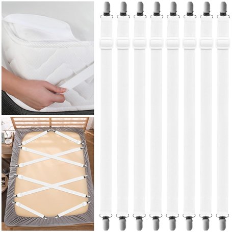 Farerkass Lot de 8pcs Tendeur Drap Housse Élastique