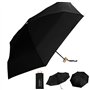 Vinmooog ,Mini parapluie de poche pliable femme parapluie anti tempete/UV Compact Portable étanche Ombrelle de Voyage-le noir