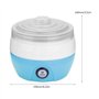 1L Ménage Automatique Électrique Yaourt Yaourtière DIY Fabricant En Acier Inoxydable Conteneur Intérieur(Bleu)